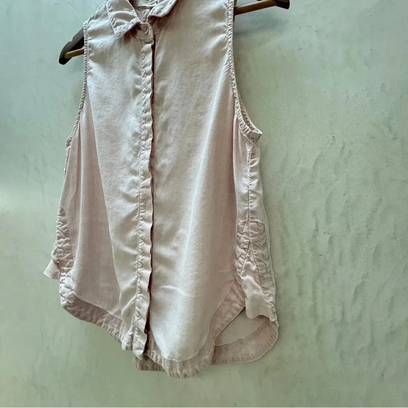 Cloth & Stone by Anthropologie || Women's Sleeveless Button Blouse Baby Pink M - Picture 5 of 10